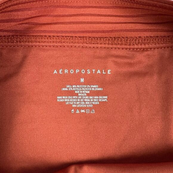 Aeropostale Burnt Orange Ribbed High Waisted Bikini Bottoms Size Medium - Picture 5 of 5